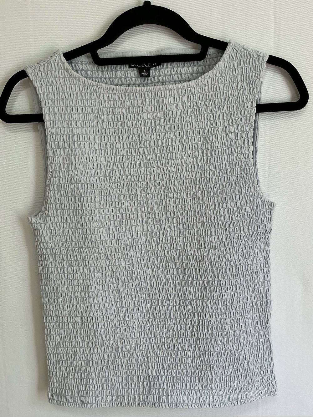 Madewell Light Gray Smocked Tank Top